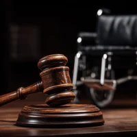 gavel-and-wheelchair-symbolizing-personal-injury-law-accident-crash-trauma-and-legal-claim-for-injury-compensation