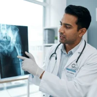 orthopedic-doctor-explaining-hip-and-pelvis-xray-to-a-female-patient-in-a-modern-medical-clinic